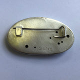 Brooch, greys, abstract